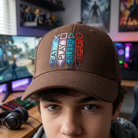Cappellino Personalizzato – EAT • PLAY • SLEEP • REPEAT